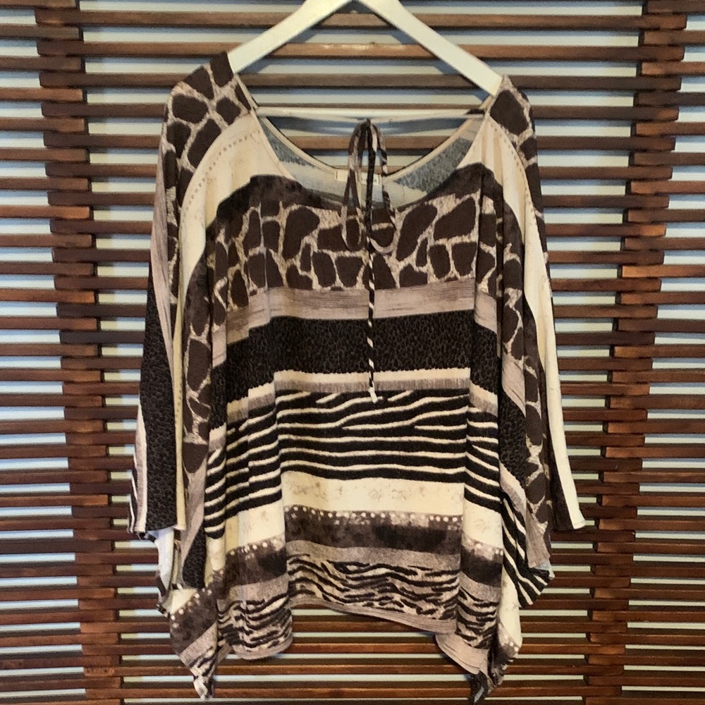 a. gain Patterned Poncho Top